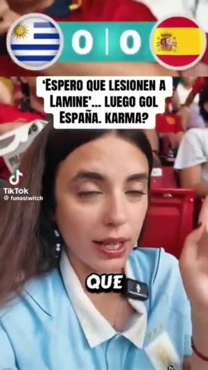 女网红现场诅咒亚马尔断腿，西班牙进球助乌拉圭出局