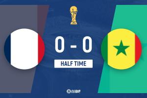 法国0-0战平塞内加尔，杰克逊击中门柱，萨尔错失良机，姆巴佩频繁失去控球权