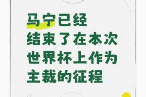 马宁不再担任世界杯主裁引热议！博主称其未携带完整裁判组